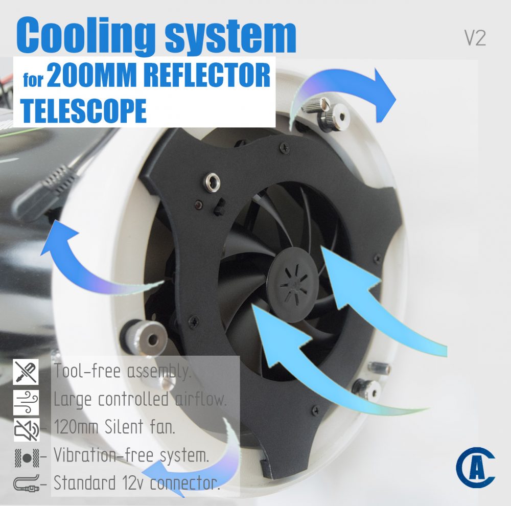 Cooling Fan for Dobsonian Telescope 8" (200mm) V2